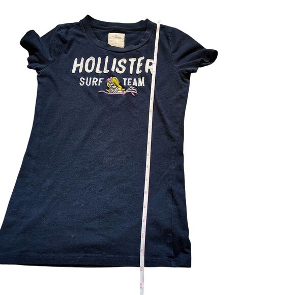 Hollister Surf Team Y2K Baby Tee Juniors XS Navy Graphic Top Early 2000s - Picture 6 of 7